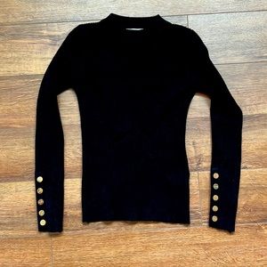 FASHION VITAMIN| Screw Button Detail Ribbed Sweater